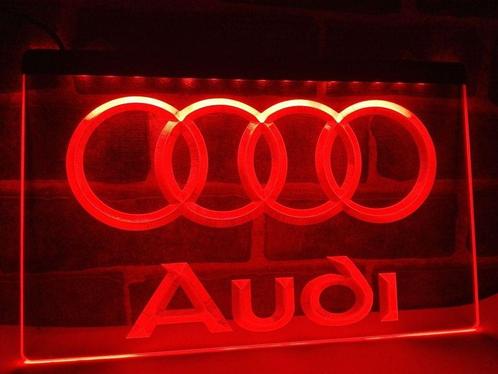 Audi auto sline verlichting neon bord reclamebord lamp LED, Verzamelen, Merken en Reclamevoorwerpen, Nieuw, Lichtbak of (neon) lamp
