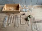 Vintage laboratorium apotheek flesjes maatbeker glas pipet, Antiek en Kunst, Antiek | Glas en Kristal, Ophalen of Verzenden