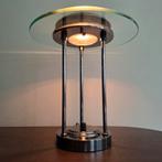 Elegante Art Deco Tafellamp met Glazen Kap, Ophalen of Verzenden, Zo goed als nieuw, Glas, Minder dan 50 cm