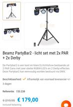 Beamz Partybar2 licht set 2x PAR en 2x Derby, Muziek en Instrumenten, Ophalen of Verzenden, Licht, Zo goed als nieuw