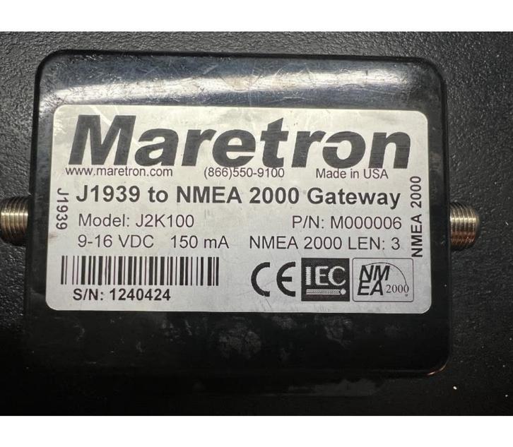 Maretron NMEA 2000 J1939 naar NMEA 2000 brug - J2K100-01, Watersport en Boten, Navigatiemiddelen en Scheepselektronica, Zo goed als nieuw