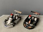 2x WELLY  Go-Karts Zilver-7 Zwart-10 | 13 cm | 5 Inch, Ophalen of Verzenden, Gebruikt, Auto