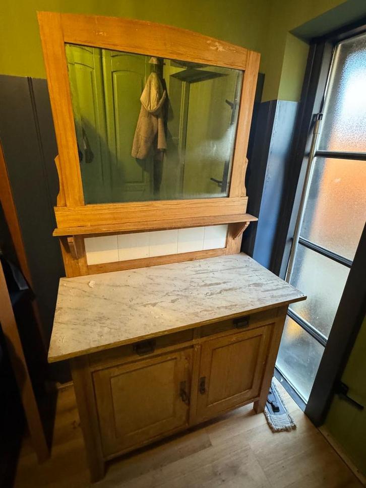 Commode / dressoir / kaptafel met spiegel, Antiek en Kunst, Antiek | Meubels | Kasten, Ophalen of Verzenden