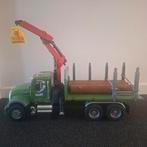 Bruder Mack Houttransport Vrachtwagen, Kinderen en Baby's, Speelgoed | Speelgoedvoertuigen, Ophalen of Verzenden, Gebruikt