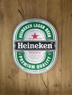 Reclamebord Heineken etiket 40x49cm aluminium, Verzamelen, Biermerken, Ophalen of Verzenden, Nieuw, Reclamebord, Plaat of Schild