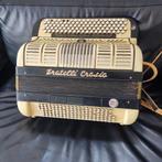 Vintage Italiaanse knopaccordeon  5-rijig, Gebruikt, Met riemen, Knopaccordeon, 120-bas