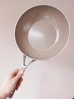 Greenpan wokpan 28cm beige IZGS --> PFAS-vrij - ook Inductie, Overige materialen, Inductieplaat, Ophalen of Verzenden, Zo goed als nieuw