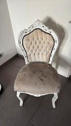 Barok eetkamerstoelen om op te knappen., Huis en Inrichting, Ophalen, Gebruikt, Wit, Vijf, Zes of meer stoelen