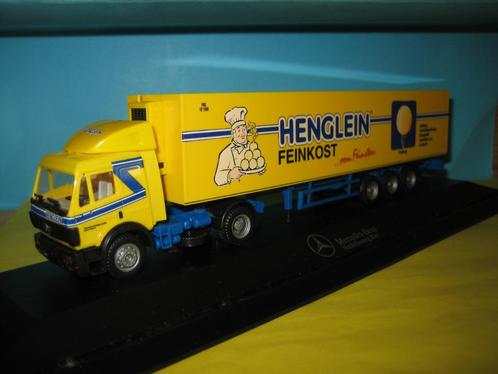 Henglein-Feinkost MERCEDES in PC-vitrine Herpa, Hobby en Vrije tijd, Modelauto's | 1:87, Zo goed als nieuw, Bus of Vrachtwagen