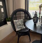 Rotan Pauwstoel, Huis en Inrichting, Stoelen, Ophalen, Zo goed als nieuw, Zwart, Eén