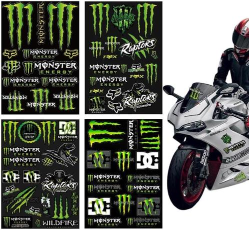 Monster Energy Raptors diverse stickersets motor /quad /helm, Motoren, Tuning en Styling, Verzenden
