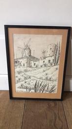 Oud inkt tekening /aquarel, Ophalen of Verzenden