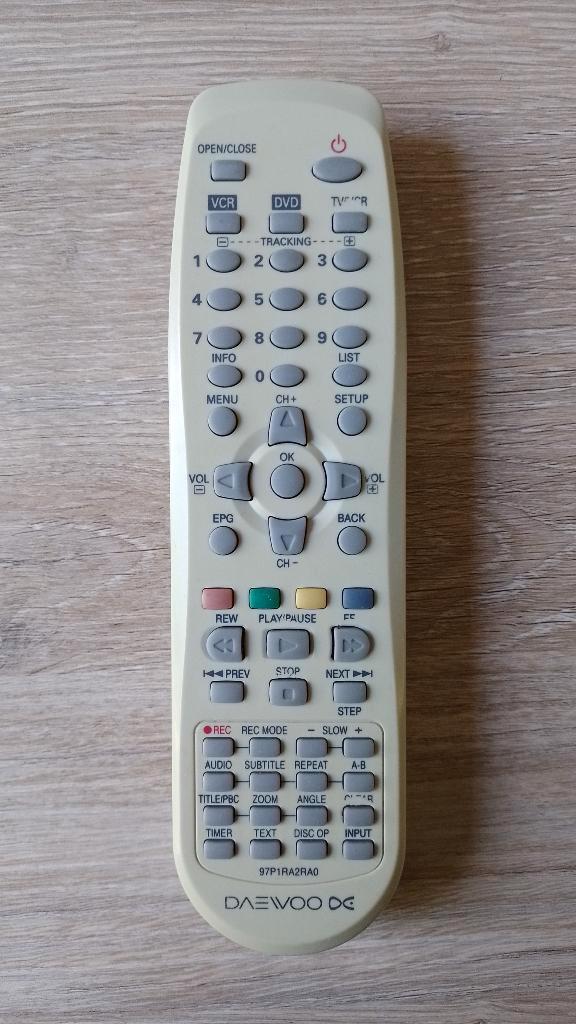 Daewoo 97p1ra2rao afstandsbediening originele 97p1ra2ra0, Audio, Tv en Foto, Afstandsbedieningen, Gebruikt, Origineel, Dvd, Vhs
