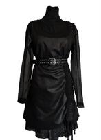 Vintage zwart kant en mesh goth jurkje, Maat 38/40 (M), Zwart, Ophalen of Verzenden, Zo goed als nieuw