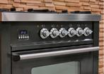 🔥Luxe Fornuis Boretti 70 cm antraciet + rvs 4 pits 1 oven, Witgoed en Apparatuur, 60 cm of meer, 4 kookzones, Vrijstaand, 90 tot 95 cm
