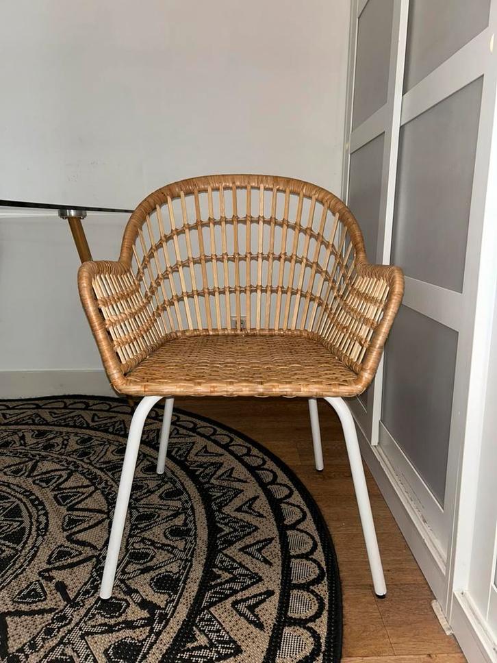 2 Rietstoelen, Huis en Inrichting, Stoelen, Zo goed als nieuw, Twee, Bruin, Ophalen