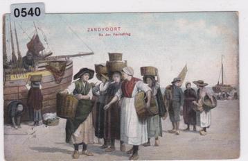 150540 Na den Vischafslag Zandvoort 119 jaar oude kaart 1906 beschikbaar voor biedingen