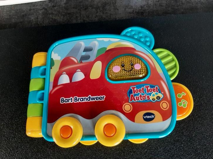 Vtech  toet-toet muziekboek Bart Brandweer licht en geluid, Kinderen en Baby's, Speelgoed | Vtech, Zo goed als nieuw, 6 maanden tot 2 jaar