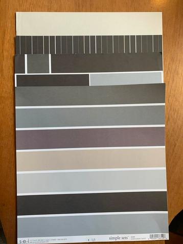 #13 Scrapbooking Papier - s.e.i. Simple Sets Sleek 5 vellen beschikbaar voor biedingen