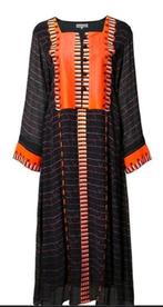 100%zijden jurk met onderjurk Apiece Apart maat 6, Ophalen of Verzenden, Zo goed als nieuw, Oranje, Onder de knie