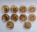 Metalen Bitcoin munt in doosje Bitcoins metaal munten, Ophalen of Verzenden