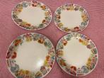 Set van 4 blond borden, Huis en Inrichting, Keuken | Servies, Gebruikt, Ophalen of Verzenden, Bord(en), Overige stijlen