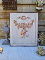 Oud paneel. "Grijs en goud"., Antiek en Kunst, Curiosa en Brocante, Verzenden