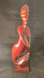 Houten sculpture vrouw, Ophalen of Verzenden