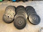 170 kg bumperplates powermark olympische schijven 50 mm, Ophalen, Halterschijven, Gebruikt, Bumper plates