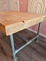 Jorg Houten Tafel met Steigerbuizen Frame, Ophalen
