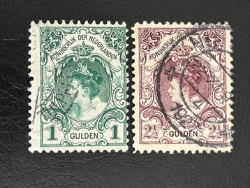 I3-77 Nederland 1899 NVPH 77 en 78  - 1 en 2,5 gulden gestem beschikbaar voor biedingen