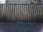 Stevige geimpregneerde schutting van 4 panelen, en een poort, Ophalen, Gebruikt, Hout