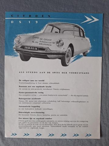 Leaflet CITROEN DS19 - NL beschikbaar voor biedingen