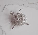Vintage Zilveren Filigraan Broche - Ballerina -, Ophalen of Verzenden, Zo goed als nieuw, Zilver, Zilver
