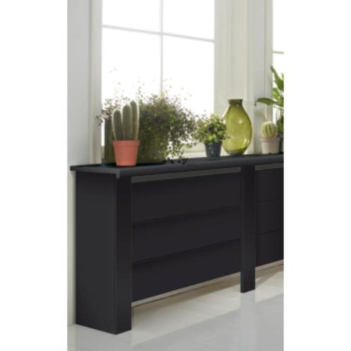 CanDo Radiator Zijpaneel ombouw Zwart MDF 110x23,5 cm 2 stuk, Huis en Inrichting, Stoffering | Vloerbedekking, Nieuw, Wit, Grijs