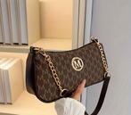 Nieuwe Franse schoudertas met letterprint - Bruin, Verzenden, Nieuw, Bruin, Schoudertasje