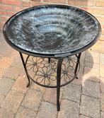 Bijzettafel met schaal, Minder dan 55 cm, Metaal of Aluminium, Rond, Zo goed als nieuw