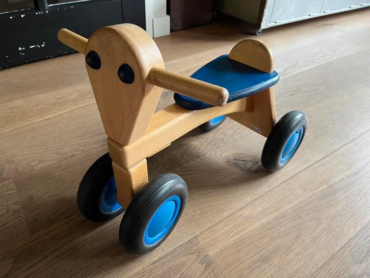 Van Dijk Toys houten loopfiets vanaf 1 jaar, Kinderen en Baby's, Speelgoed | Buiten | Voertuigen en Loopfietsen, Zo goed als nieuw