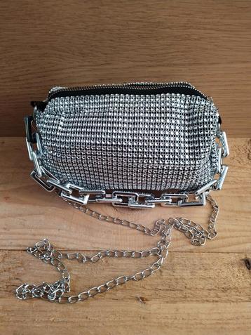 Nieuw tasje. Handtasje. Clutch. Damestas. Met glitters. beschikbaar voor biedingen