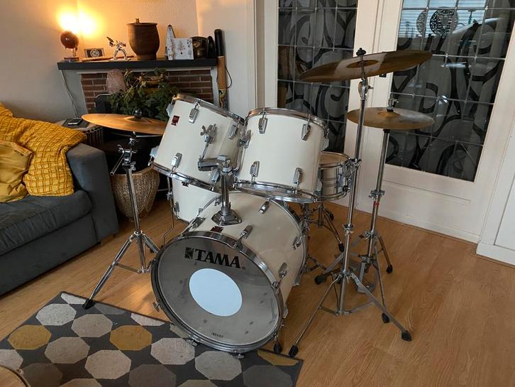 Tama Swingstar drumstel compleet met bekkenset, Muziek en Instrumenten, Instrumenten | Onderdelen, Gebruikt, Drums of Percussie