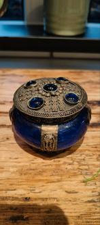 Vintage Sieradendoosje Blauw Zilver, Ophalen