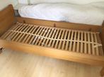 Houten bed, stevig, gedemonteerd, met lattenbodem, 80x200, Huis en Inrichting, Slaapkamer | Bedden, Ophalen, Gebruikt, Eenpersoons