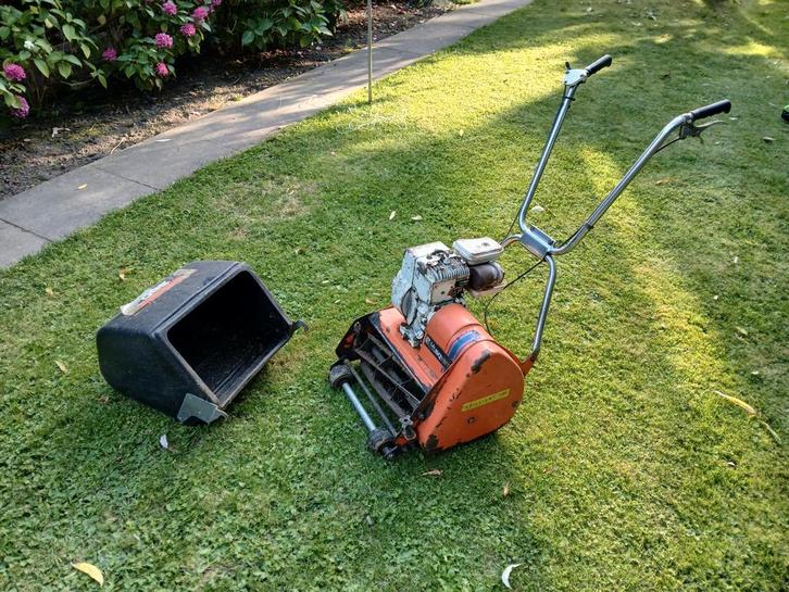 husqvarna brilliant 350, Tuin en Terras, Grasmaaiers, Gebruikt, Benzine-grasmaaier, Kooimesmaaier, Opvangbak, Ophalen