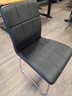 17 Zwarte Stoelen met Metalen Onderstel, Huis en Inrichting, Ophalen, Gebruikt, Zwart, Modern