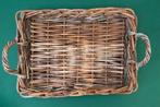 Rechthoekig gevlochten dienblad, Huis en Inrichting, Schaal, Ophalen of Verzenden, Zo goed als nieuw, Riet