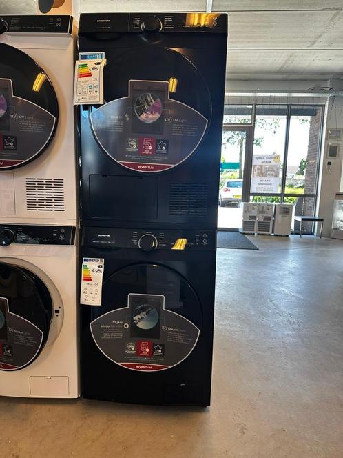Inventum Nieuwe wasmachine en warmtepompdroger a+++set zwart, Witgoed en Apparatuur, Wasmachines, Nieuw, 6 tot 8 kg, 85 tot 90 cm