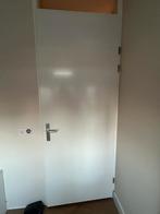 Witte opdekdeur - Nieuwstaat -, Ophalen, 80 tot 100 cm, 215 cm of meer, Binnendeur