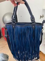 Blauwe Giuliano Tas met Franjes, Sieraden, Tassen en Uiterlijk, Tassen | Damestassen, Ophalen of Verzenden, Zo goed als nieuw