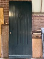 Hardhouten Voordeur met 3-Punts Sluiting, Doe-het-zelf en Verbouw, Deuren en Horren, Ophalen, 80 tot 100 cm, 215 cm of meer, Hout