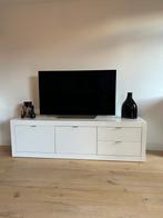 Witte hoogglans tv kast Zen Goossens Wonen, Ophalen, Gebruikt, Overige materialen, 150 tot 200 cm